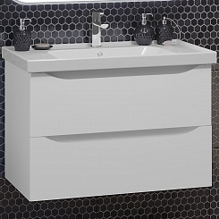 Opadiris Мебель для ванной Элеганс 80 подвесная белая матовая – фотография-6